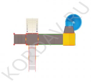 Башни со спиралью, винтовой горкой, объединённые лестничкой ПДИ 2.16 (0)