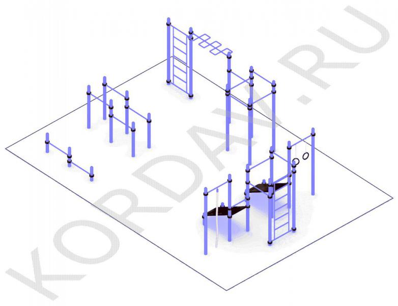 Многофункциональный воркаут (89 труба) СТ 1.651 - КОРДАВ