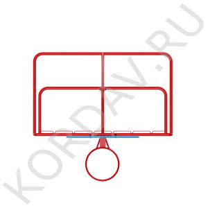 Ворота хоккейные с баскетбольным щитом и кольцом СИ 6.152 (1)