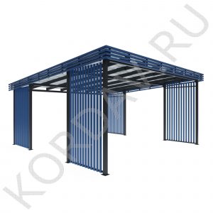 Навес для машин 7х7 - краска рал 5000